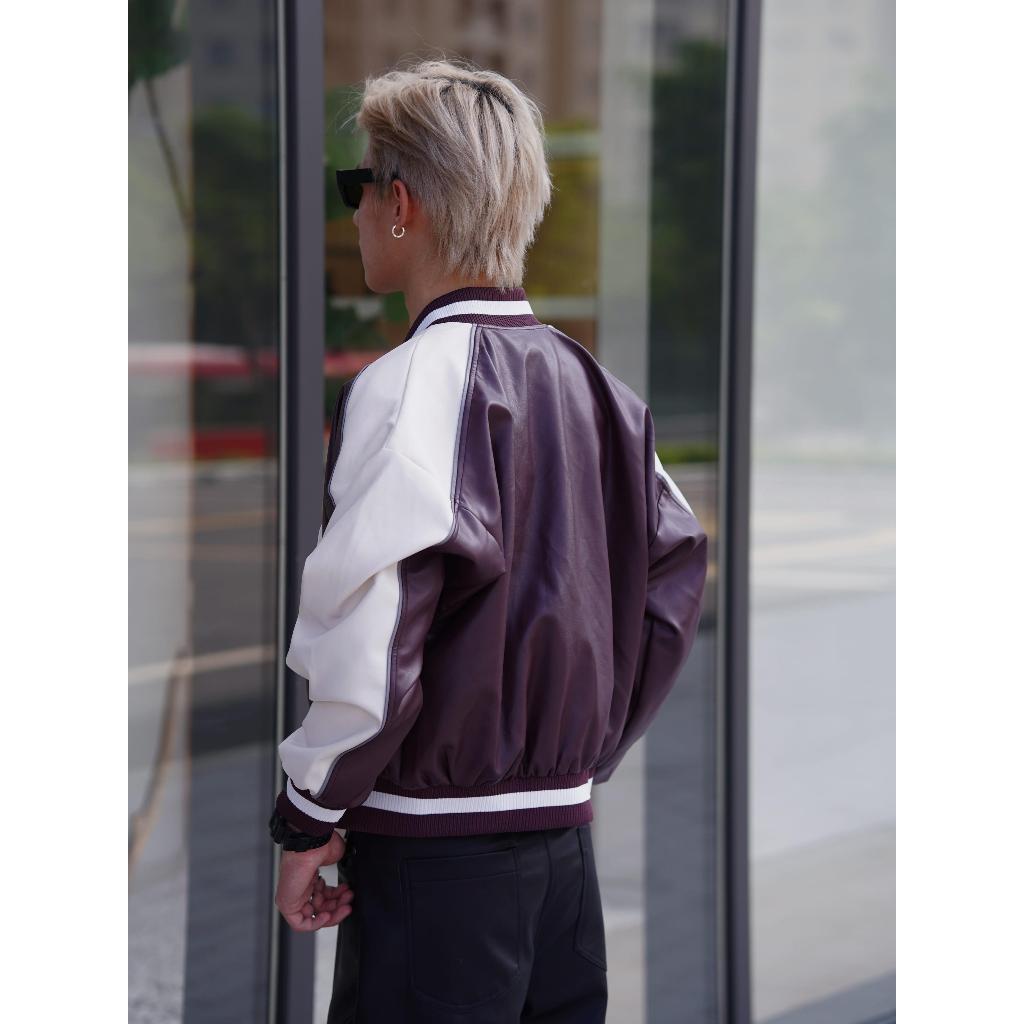 Áo Khoác Bomber Varsity Jacket Steve Basic Leather