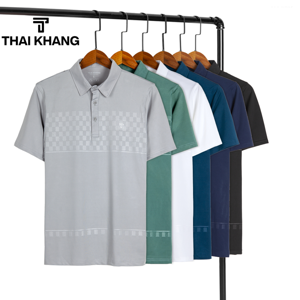 Áo thun polo nam THÁI KHANG vải thun lạnh mặc cực mát co dãn 4 chiều APOLO54