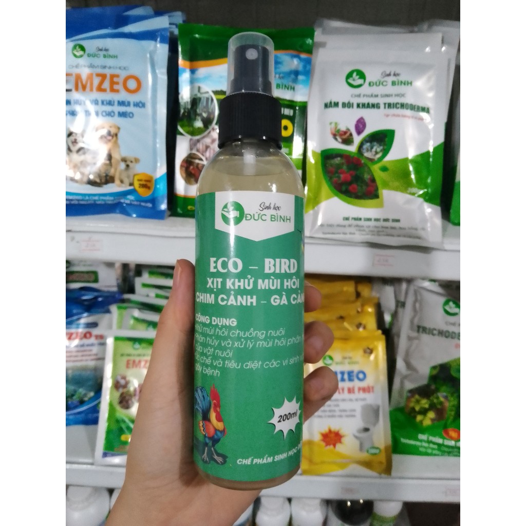 Men vi sinh xịt khử mùi hôi phân chim cảnh, gà cảnh - CHẾ PHẨM EMZEO
