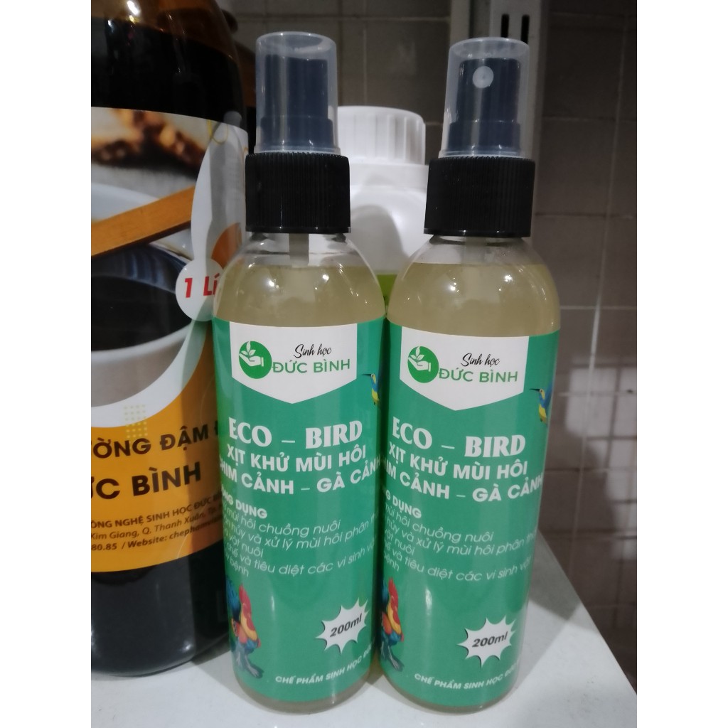 Men vi sinh xịt khử mùi hôi phân chim cảnh, gà cảnh - CHẾ PHẨM EMZEO
