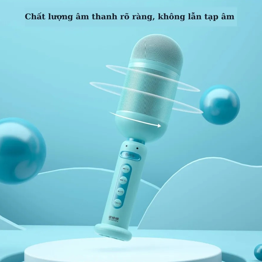 Micro Karaoke Bluetooth Không Dây Kèm Loa Phiên Bản Mới Hát Siêu Hay Mic Hát Karaoke Mini Tương Thích Với Nhiều Thiết Bị