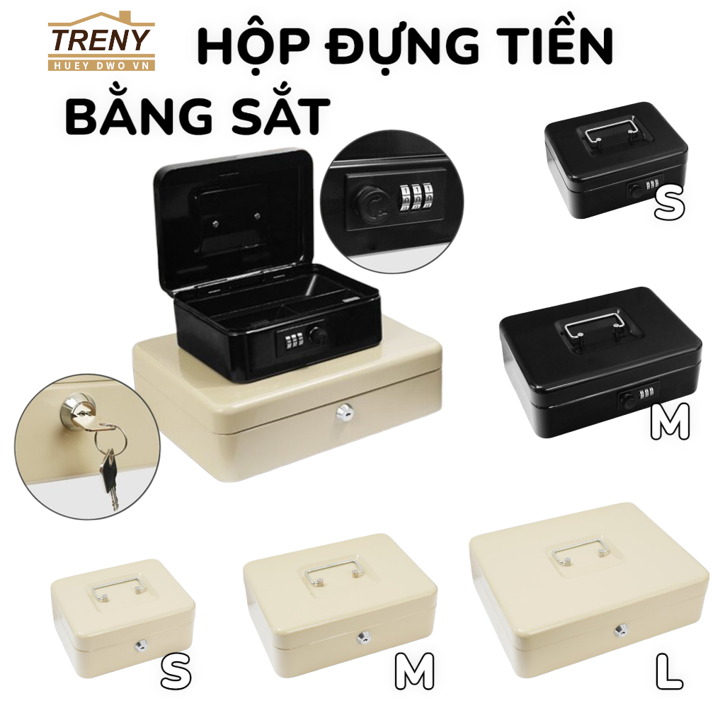 Hộp đựng tiền, hộp đựng tiền tiết kiệm, hộp đựng tiền bằng sắt, hộp đựng tiền có mật khẩu, nhỏ gọn - xinh xắn dễ thương