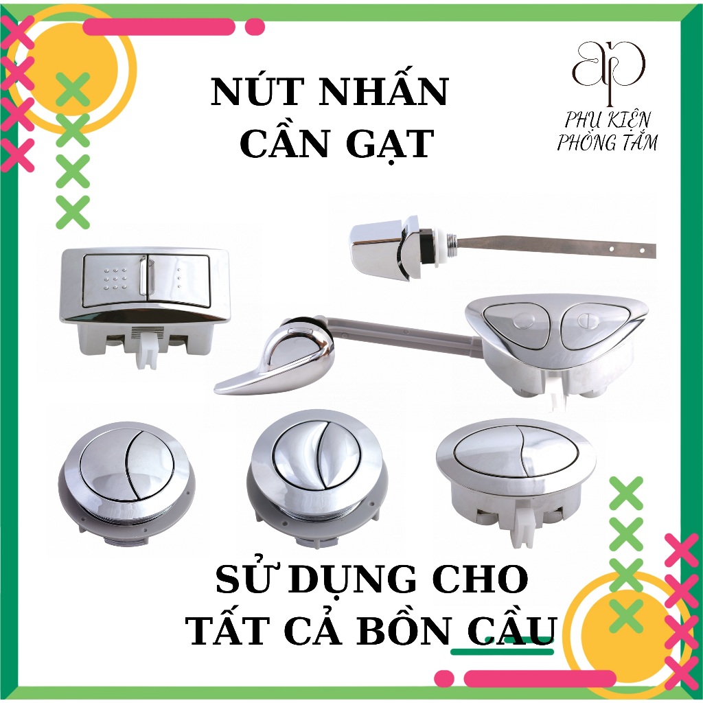 Tay Gạt Bồn Cầu Và Nút Nhấn Xả Nước Bồn Cầu Thiết Kế Hiện Đại, Dễ Dàng Lắp Đặt - Phụ Kiện Phòng Tắm AP Home