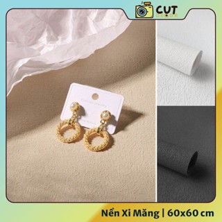 [Phông Chụp Ảnh] Nền Xi Măng Nổi Vân Cao Cấp 60x60cm - Cụt Decor - Phông Chụp Sản phẩm, trang sức, chụp food