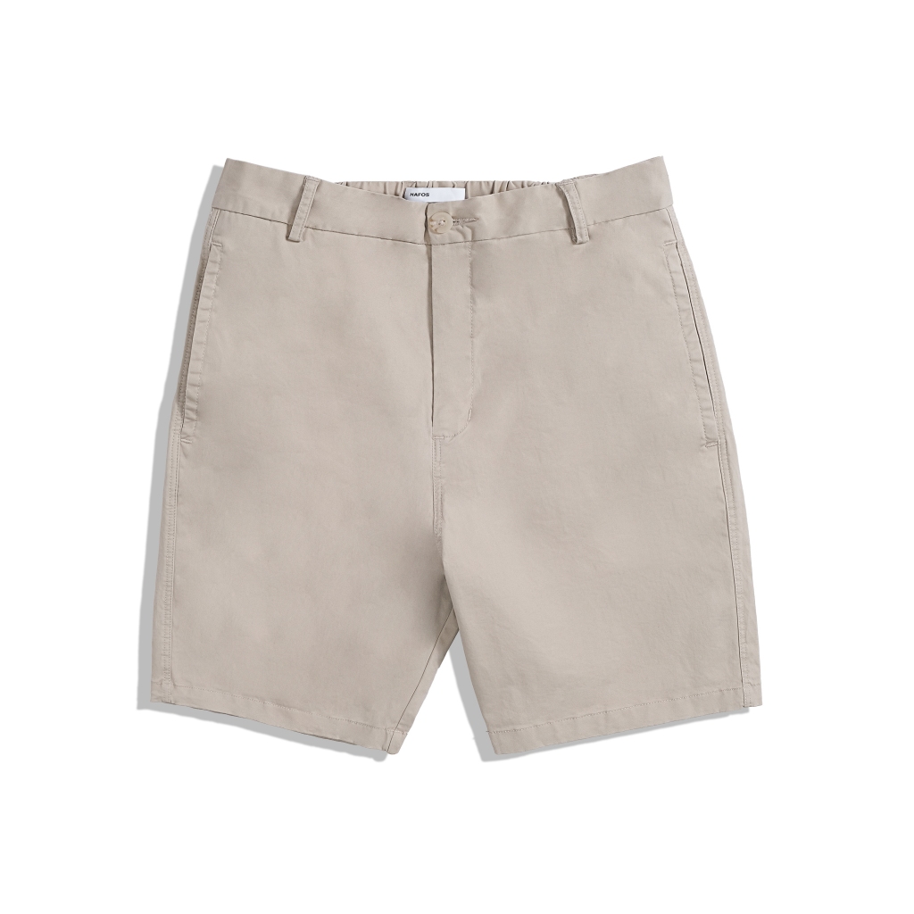 Quần lửng CASUAL Short nam Hafos chất vải Kaki; lưng thun co giãn, đứng form Menswear