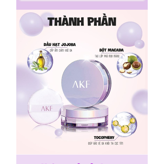 Phấn phủ siêu kháng nước AFK - AFK kiềm dầu, che khuyết điểm mụn, thâm, lỗ chân lông, bảo vệ lớp make up hiệu quả