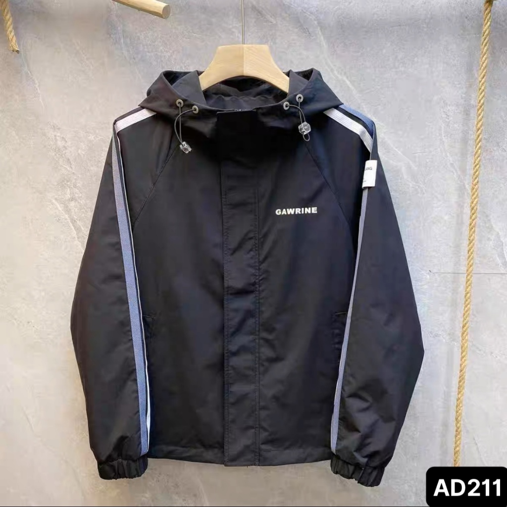 Áo Khoác Dù có nón Nam Nữ Phối màu Áo Khoác Dù Gió 2 Lớp Unisex Nam Nữ  KD51