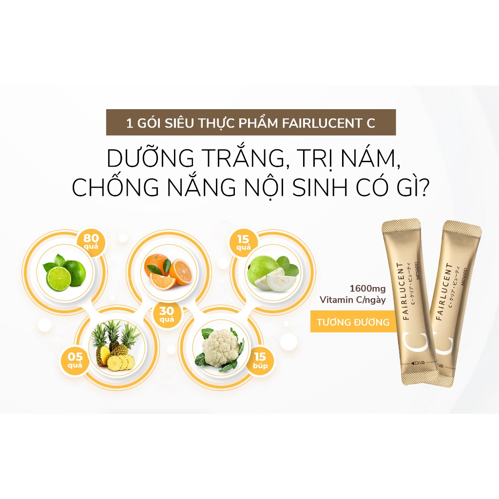 Thực phẩm bảo vệ sức khỏe Menard Fairlucent C  - date T5/2024