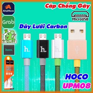 [Chính Hãng HOCO] Cáp Sạc Nhanh Micro USB Chống Gãy UPM08 Bọc Lưới Carbon Đầu Nhôm