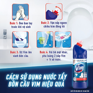 Nước Tẩy Bồn Cầu Diệt Khuẩn Vim (880ml)