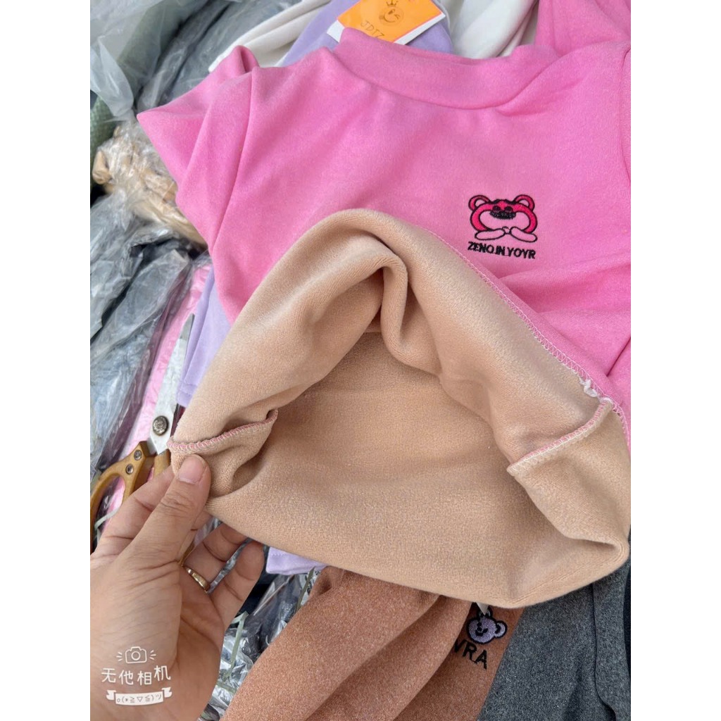 Áo nỉ giữ nhiệt lót lông cho bé