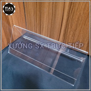 Kệ mica chữ a, kệ mica chức danh, bảng tên mica chữ a, bảng note bàn ăn, món ăn - mica trong suốt