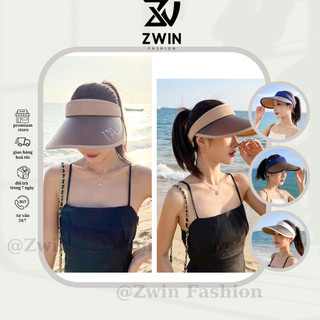 Nón hở chóp nửa đầu ❤️ Mũ vành rộng chống nắng chống tia UV I Am Love chất nhựa cứng unisex nam nữ N125