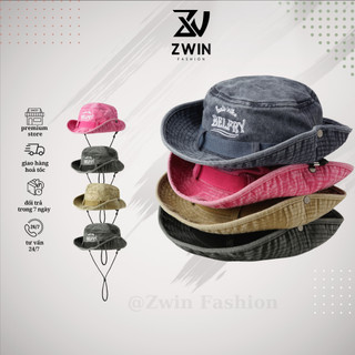 Mũ BUCKET vành rộng❤️ Nón tai bèo BELFRY chất jean kèm dây chống nắng, tia UV unisex nam nữ N128 - Zwin