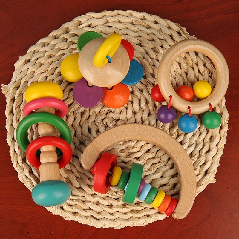 Đồ Chơi Sơ Sinh Bằng Gỗ An Toàn,Lục Lạc Xúc Xắc Âm Thanh Thu Hút Em Bé Món Quà Thôi Nôi Ý Nghĩa