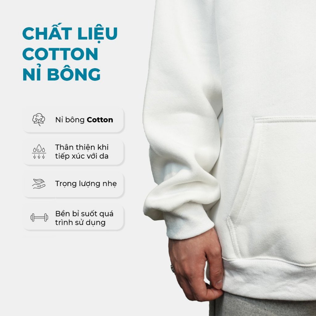 Áo Hoodie nam nữ RED HUNTER basic có mũ trùm chất vải nỉ bông cao cấp form rộng unisex mềm mại siêu nhẹ cao cấp