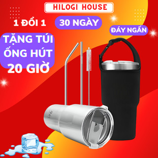 Ly giữ nhiệt 900ml sơn nhám inox 304 bình giữ nhiệt nóng lạnh, giữ nhiệt 20 giờ , tặng túi và bộ ống hút, 1 đổi 1