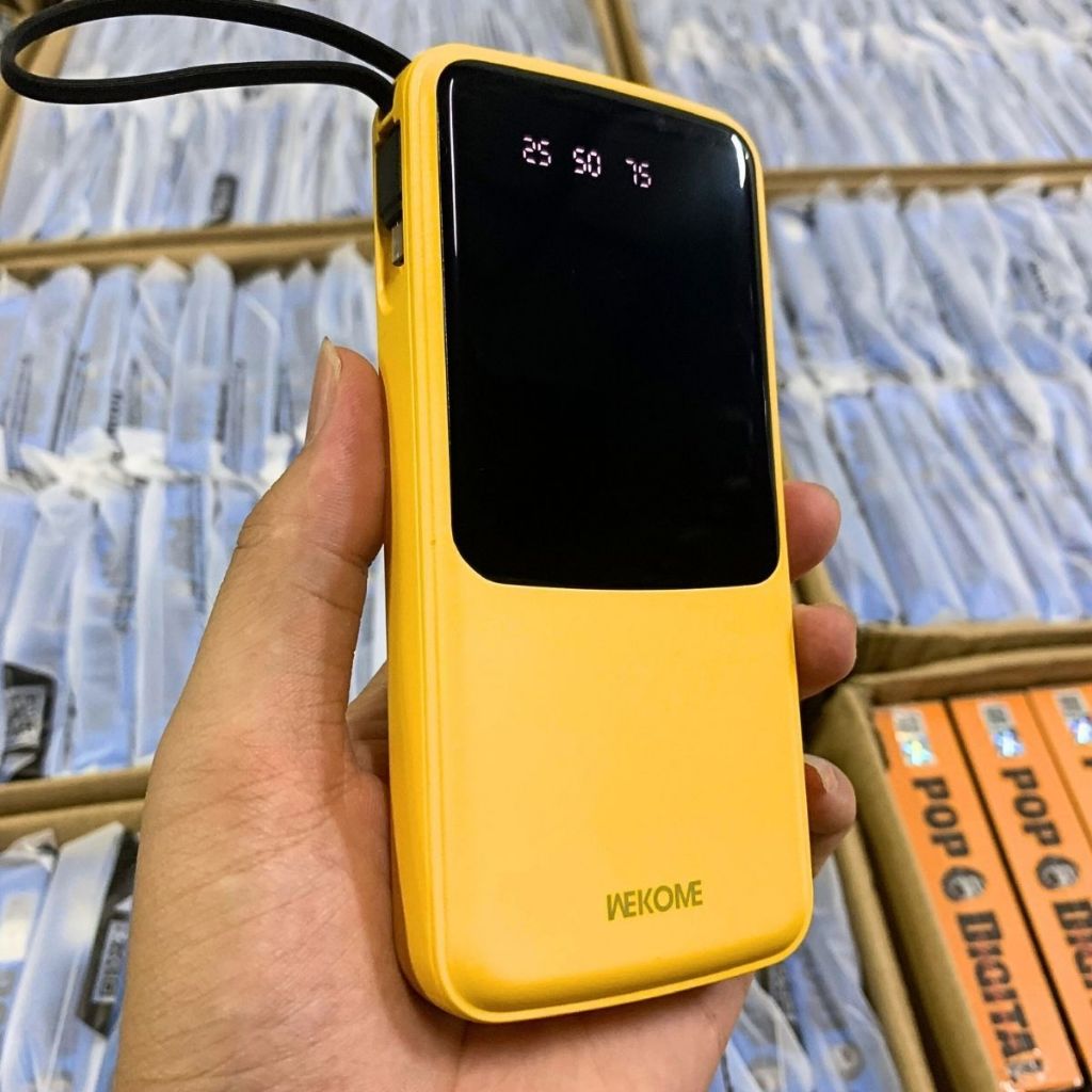 Sạc dự phòng WEKOME TV-97 dung lượng 10.000mAh màn hình hiển thị LED, có đèn pin, hàng cao cấp đặt riêng độc quyền