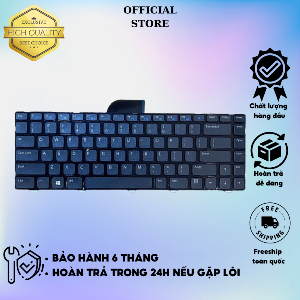 PHÍM DELL 3421 5421 14R TƯƠNG THÍCH:Inspiron 14 3421 14R 5421 3437 5437, Vostro 1528 2421 2518 2308 2418, Latitude 3440