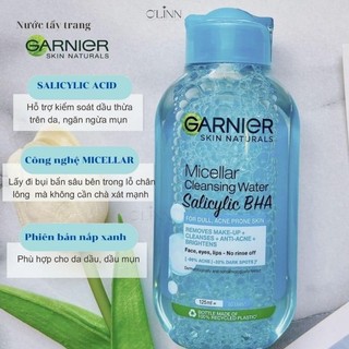 Nước tẩy trang garnier 50ml & 125ml