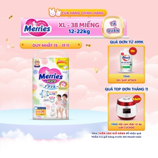 Tã bỉm quần Merries size XL - 38 miếng dành cho bé từ 12 - 20kg mới