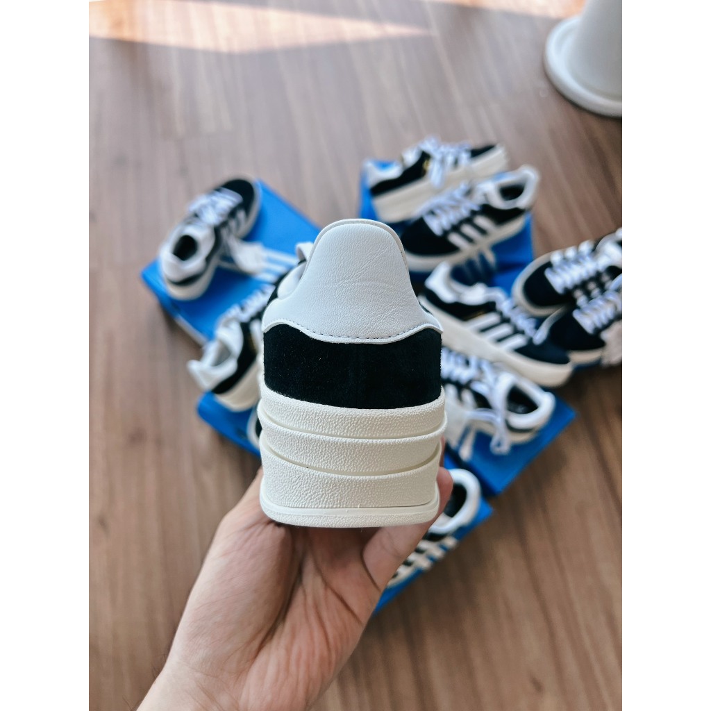 Giày Sneaker adidas Gazelle Bold  ‘Black White’ HQ6912 màu Đen Trắng Đế Cao | PiuPiu Authentic