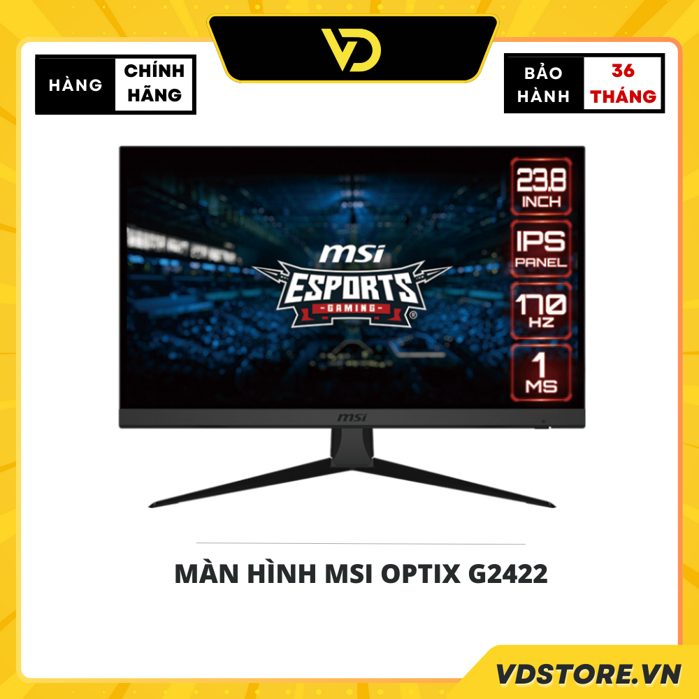 Màn hình MSI Optix G2422 - 23.8inch/FHD/IPS/170Hz/1ms - Hàng Chính Hãng