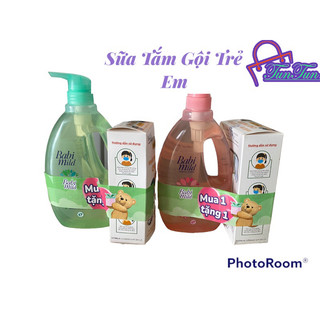 👧🧒🏻👦🏻👩🏻 sữa tắm gội toàn thân trẻ em babi mild