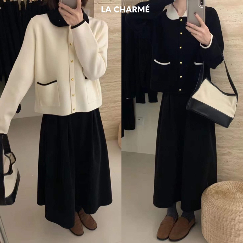 Áo len cổ sen cúc tim 6672