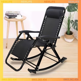 Ghế xếp bập bênh thư giãn cao cấp - giường gấp đung đưa - RE0486