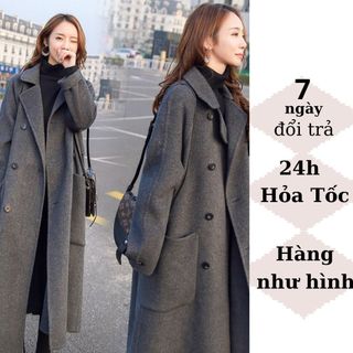 Áo Dạ Dài Bigsize, Áo Khoác Măng tô Dạng Ulzzang Túi Xéo Siêu Sang Quảng Châu Cao Cấp