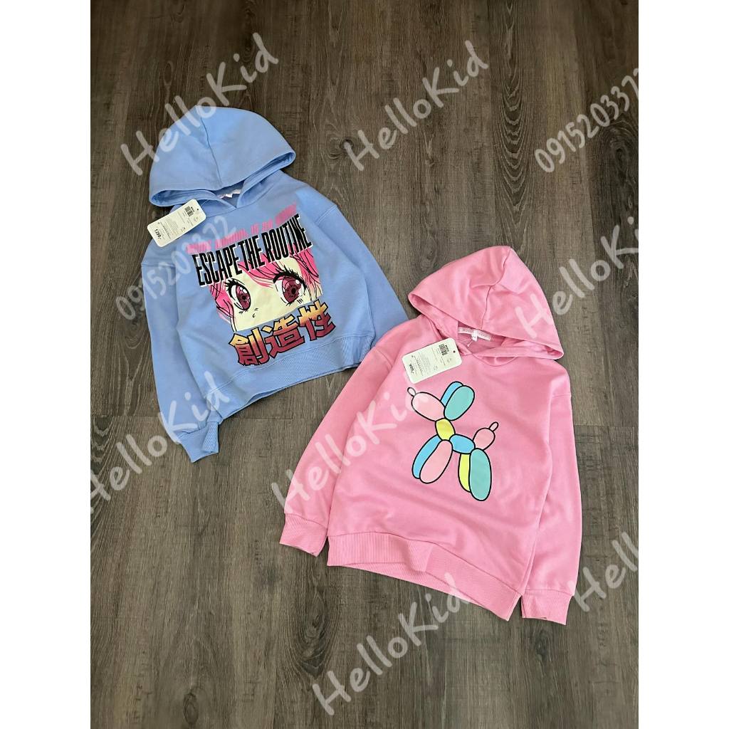Áo nỉ hoodie hoạt hình cho bé