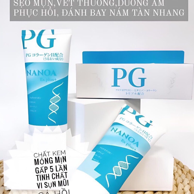 kem dưỡng PG collagen, gel dưỡng phục hồi da nanoa ex plus Nhật Bản