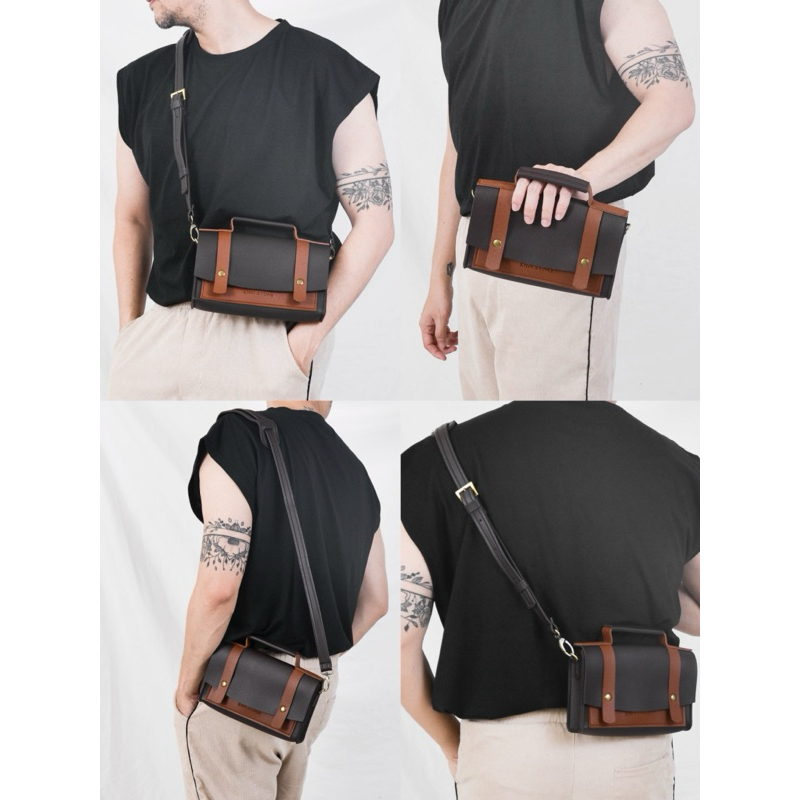 KHÔI STORE Túi điện thoại đeo chéo unisex Tabi size 22cm có quai cầm tay dùng làm clutch