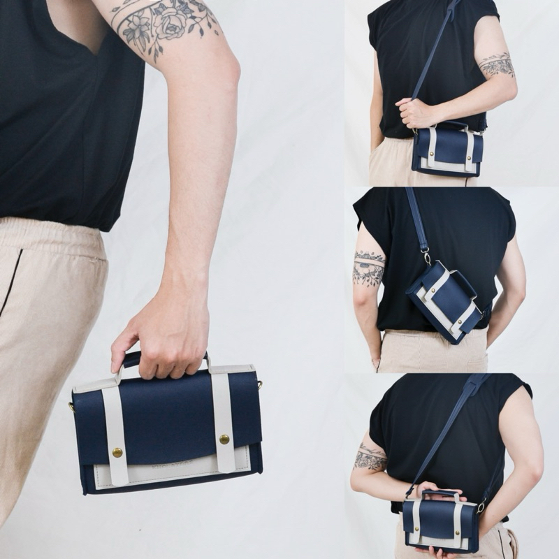 KHÔI STORE Túi điện thoại đeo chéo unisex Tabi size 22cm có quai cầm tay dùng làm clutch