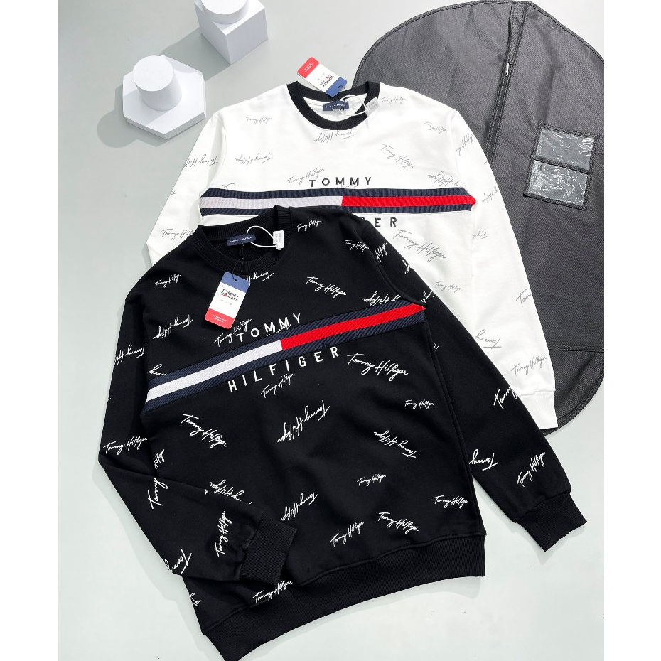 Áo sweater TOMMY dài tay hoạ tiết in chữ to siêu cấp hình in cực nét hàng siêu cấp hot thu đông#Hot #2023