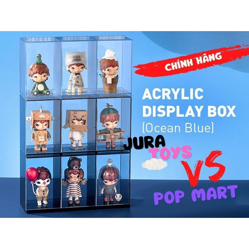 POP MART  Bộ 3 hộp Trưng Bày Bảo Quản Mô Hình Búp Bê Display box Popmart, Dimoo, Skull