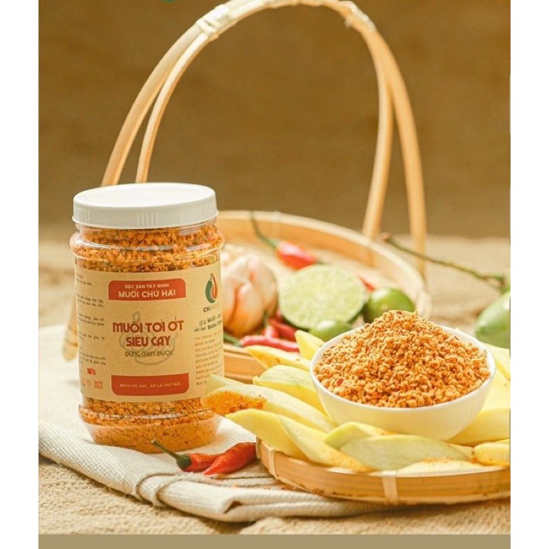 500g MUỐI TỎI ỚT SIÊU CAY CHÚ HẢI, MUỐI TÂY NINH CHÚ HẢI LOẠI NGON