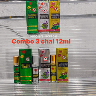 Combo 3 chai dầu con ó xanh - trắng - vàng