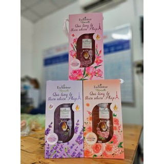 (Quà 20/10 & 20/11) Hộp quà sữa tắm enchanteur sữa tắm thư giản Naturelle