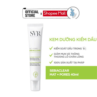 Kem dưỡng kiềm dầu, se khít lỗ chân lông SVR Sebiaclear Mat + Pores 40ml