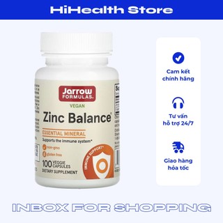 Viên uống kẽm L-Optizinc - Jarrow Zinc methionine 15mg hỗ trợ cải thiện sức khỏe miễn dich, sinh lý 