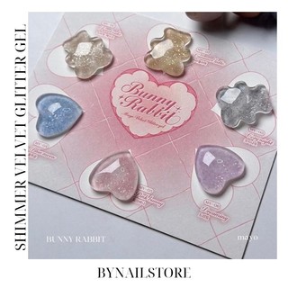 Bộ sản phẩm sơn gel lông nhũ Bunny Rabbit velvet gel collection 6pcs