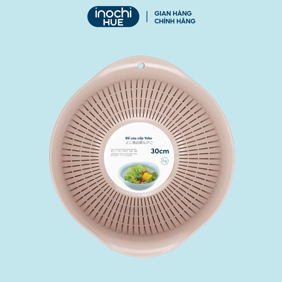 Bộ thau rổ cao cấp Inochi – Yoko 23cm - 30cm - 35cm kháng khuẩn, khử mùi tiêu chuẩn Nhật Bản
