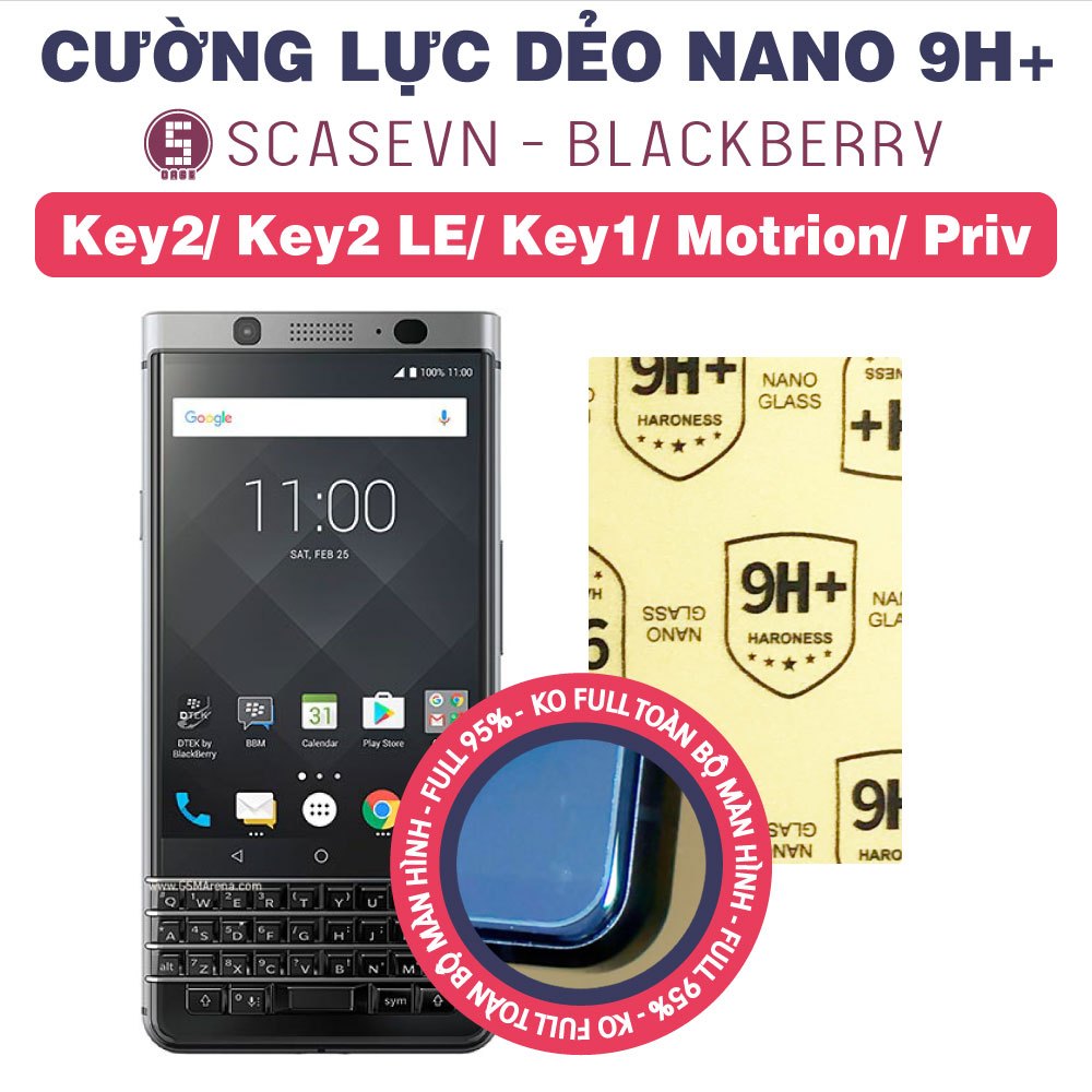 Cường Lực Dẻo Nano Trong Suốt Blackberry KeyTwo/ BB Key2/ BB Key2 LE/ BB Key1/ Blackbery keyone/ Mot
