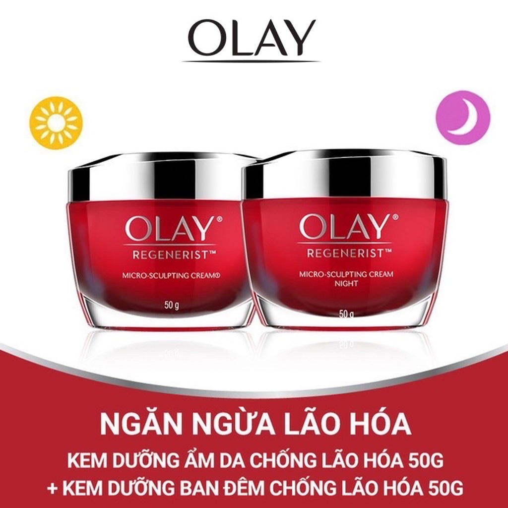 Kem dưỡng Olay Regenerist ngừa lão hóa da ban đêm Micro-Sculpting Cream Night 50g