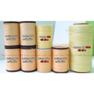 Chỉ sáp 0.8 mm GALACES sợi TRÒN (khâu đồ da, đan vòng tay) [Dừa Craft]