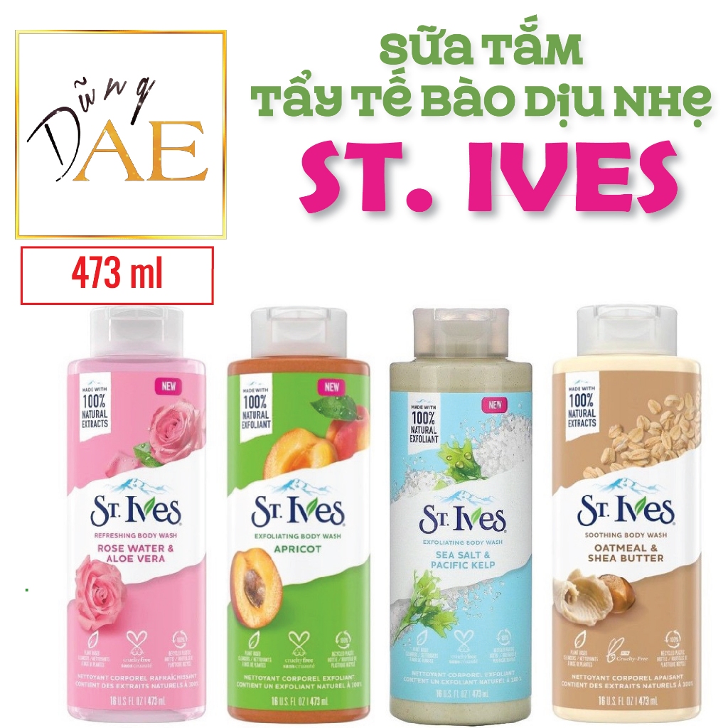 Sữa Tắm St.Ives Tẩy Tế Bào Chết Dịu Nhẹ Dưỡng Da - St. Ives Soothing Body Wash 473mL