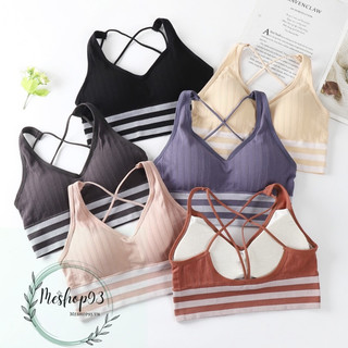 Áo bra đan dây sau tập gym,yoga abrab3555 meshop93
