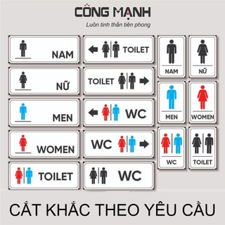 Biển nhà vệ sinh, toilet, wc, nam/ nữ - chất liệu cao cấp, siêu bền